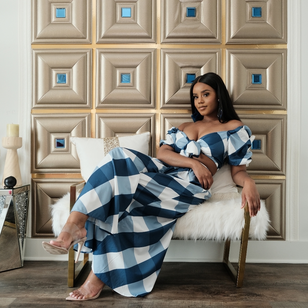 Azure Plaid Set - Picture 7 of 7